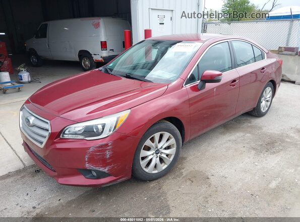 4S3BNBF67G3055796 2016 SUBARU LEGACY Maroon Front left