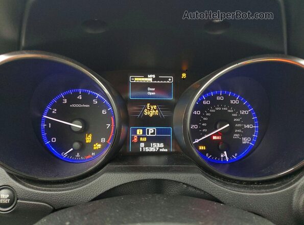 4S3BNEN64H3035395 2017 SUBARU LEGACY Red Instrument cluster view