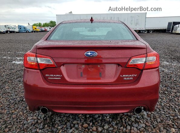 4S3BNEN64H3035395 2017 SUBARU LEGACY Red Rear view