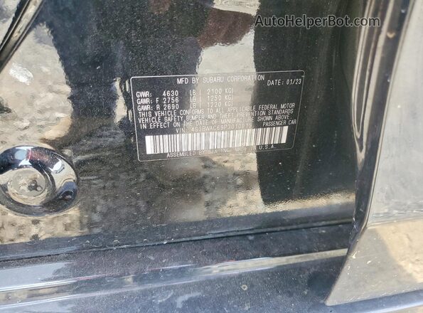 4S3BWAC69P3010015 2023 SUBARU LEGACY Black ძრავის განყოფილების ხედი