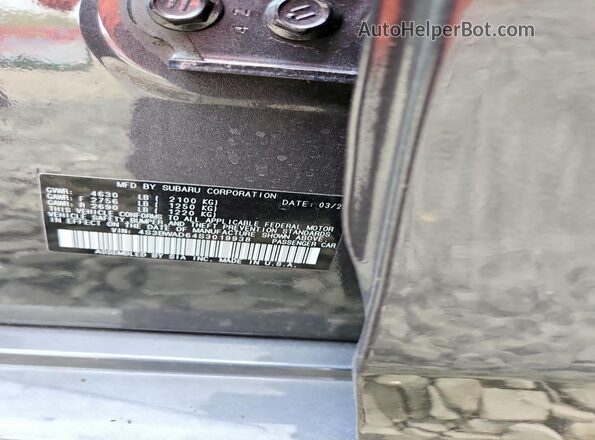 4S3BWAD64S3019938 2025 SUBARU LEGACY Charcoal VIN sticker view