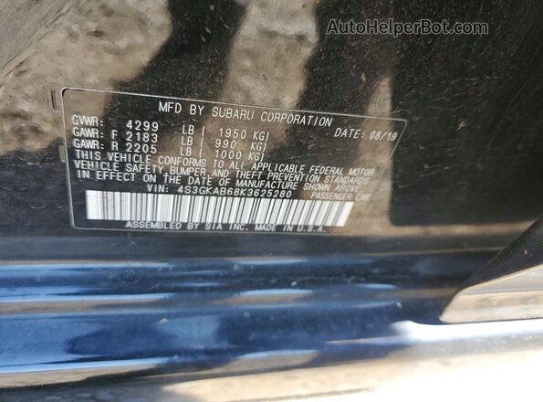 4S3GKAB68K3625280 2019 SUBARU IMPREZA Black Widok komory silnika