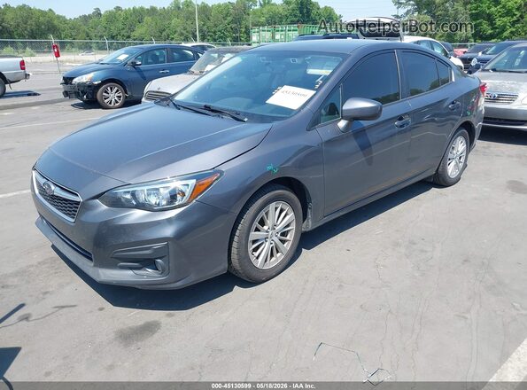 4S3GKAD60J3613202 2018 SUBARU IMPREZA Gray Przód lewy