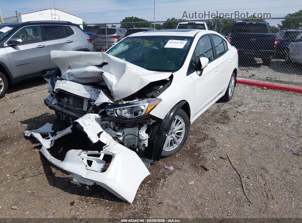 4S3GKAD68J3603419 2018 SUBARU IMPREZA White წინა მარცხენა ხედი სამი მეოთხედიდან