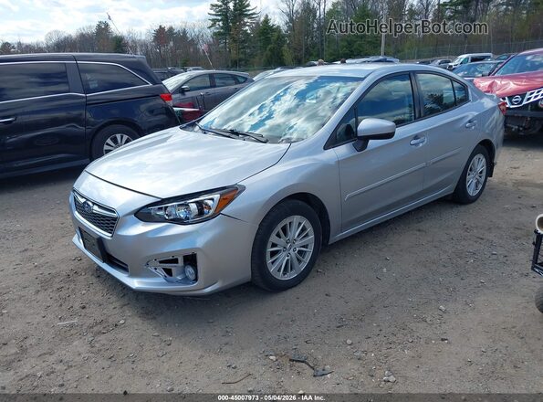 4S3GKAD69H3624824 2017 SUBARU IMPREZA Silver წინა მარცხენა ხედი სამი მეოთხედიდან