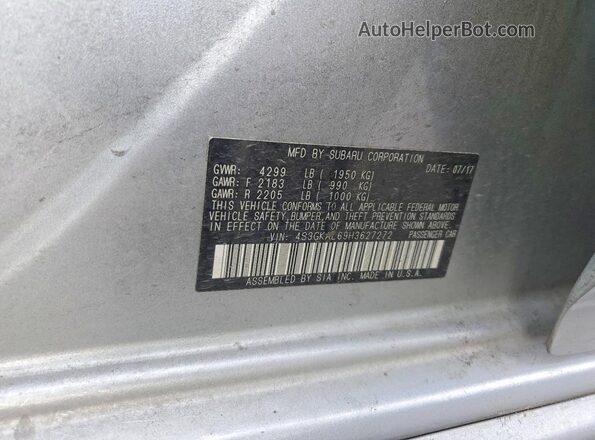 4S3GKAL69H3627272 2017 SUBARU IMPREZA Silver 