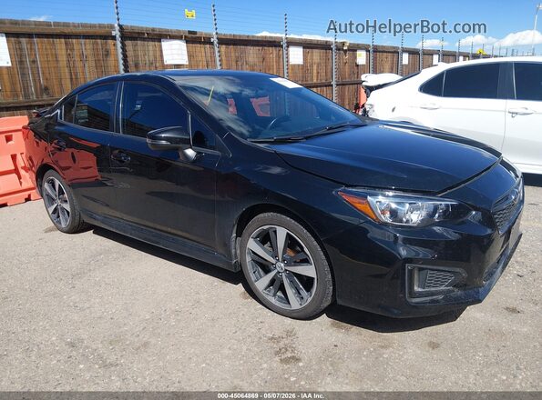 4S3GKAM65J3600963 2018 SUBARU IMPREZA Black უკანა სალონის ხედი