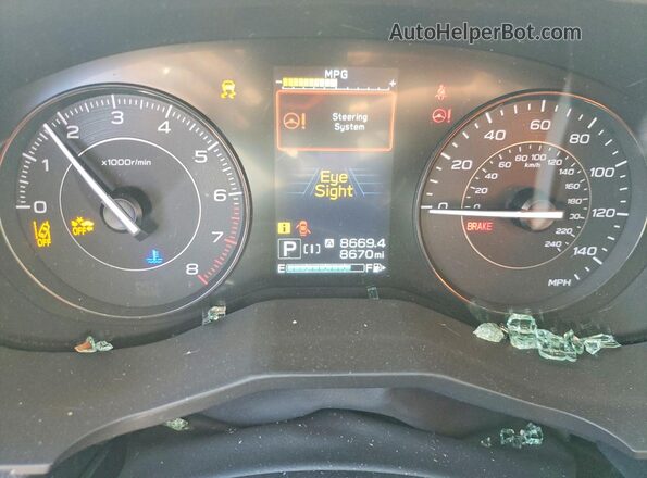 4S3GTAD61P3713637 2023 SUBARU IMPREZA White Вид щитка приладів