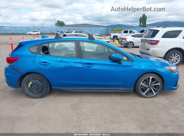 4S3GTAM64P3718833 2023 SUBARU IMPREZA Blue უკანა სალონის ხედი