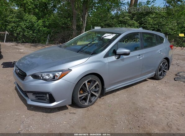 4S3GTAM67L3733966 2020 SUBARU IMPREZA Silver Front left