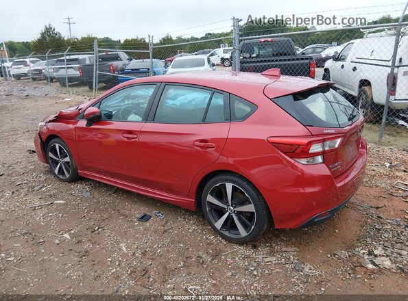 4S3GTAM68H3718013 2017 SUBARU IMPREZA Red Rear left