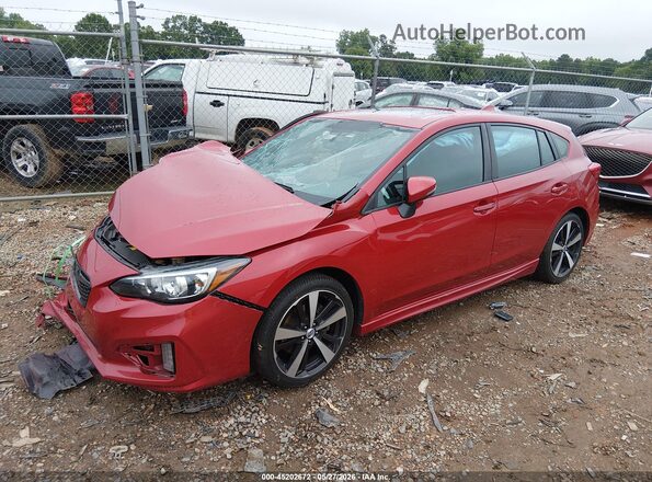 4S3GTAM68H3718013 2017 SUBARU IMPREZA Red Front left