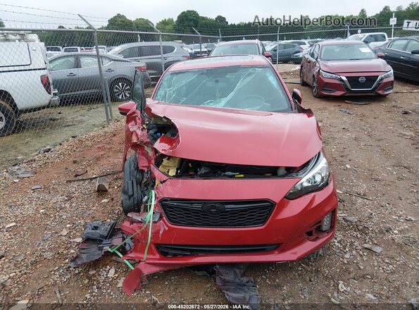 4S3GTAM68H3718013 2017 SUBARU IMPREZA Red Instrument cluster view