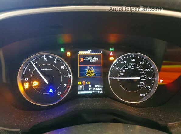4S3GTAT69H3745142 2017 SUBARU IMPREZA Черный Вид щитка приборов