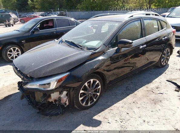 4S3GTAU65L3722349 2020 SUBARU IMPREZA Black წინა მარცხენა ხედი სამი მეოთხედიდან