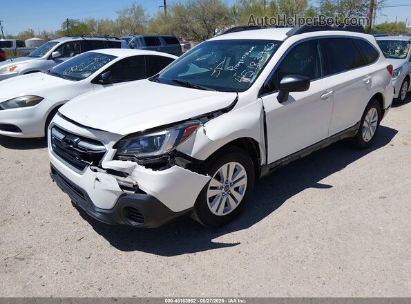 4S4BSABC6K3210048 2019 SUBARU OUTBACK White Առջևի ձախ երեք քառորդ տեսարան