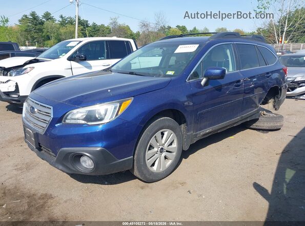 4S4BSACC2H3255737 2017 SUBARU OUTBACK Синий Передняя левая четверть
