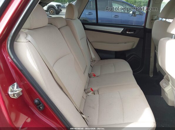 4S4BSACC6J3351103 2018 SUBARU OUTBACK Red Widok naklejki z numerem VIN