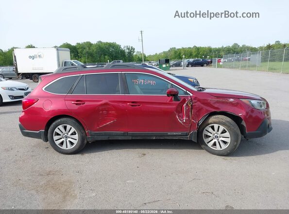 4S4BSACC6J3351103 2018 SUBARU OUTBACK Red Widok wnętrza z tyłu