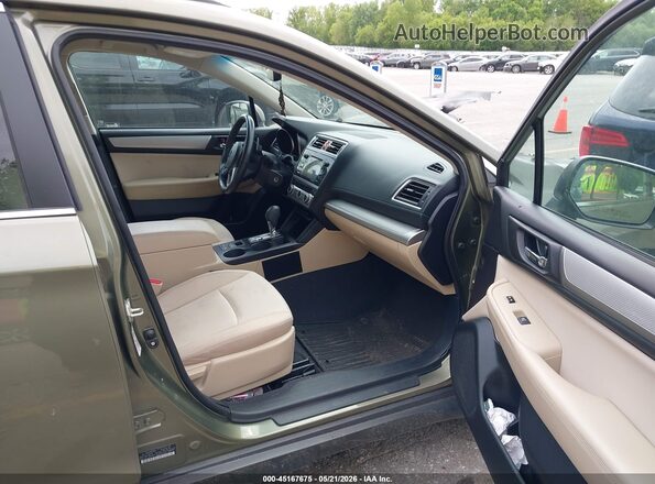 4S4BSACC8H3212620 2017 SUBARU OUTBACK Green Вид салону спереду