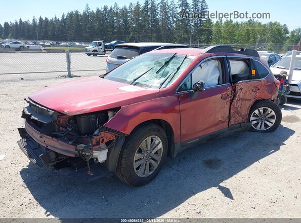 4S4BSAFC3K3217758 2019 SUBARU OUTBACK Red წინა მარცხენა ხედი სამი მეოთხედიდან