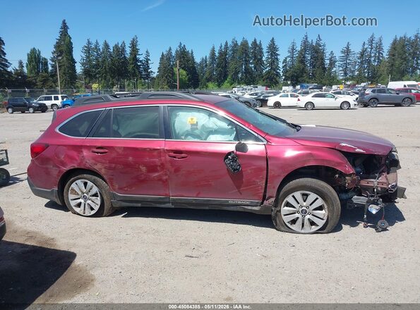 4S4BSAFC3K3217758 2019 SUBARU OUTBACK Red უკანა სალონის ხედი