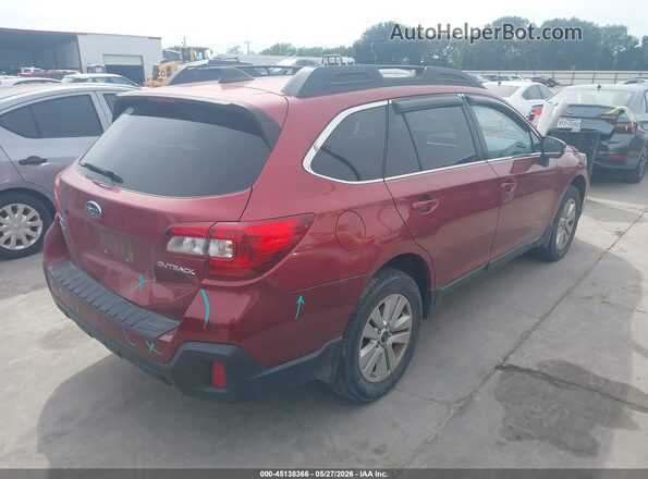 4S4BSAFC6K3251127 2019 SUBARU OUTBACK Maroon Հետևի աջ