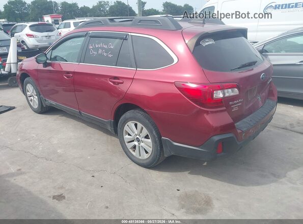 4S4BSAFC6K3251127 2019 SUBARU OUTBACK Maroon Հետևի ձախ