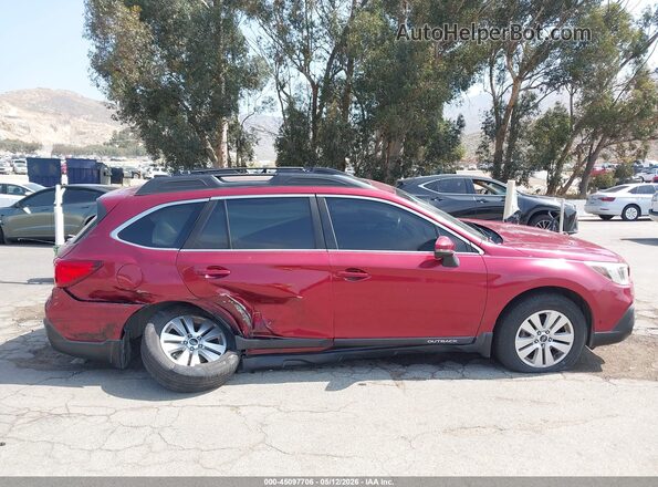 4S4BSAHC1K3210157 2019 SUBARU OUTBACK Burgundy Widok wnętrza z tyłu