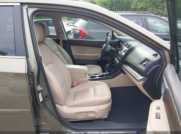 4S4BSANC2G3334076 2016 SUBARU OUTBACK Green Front interior view