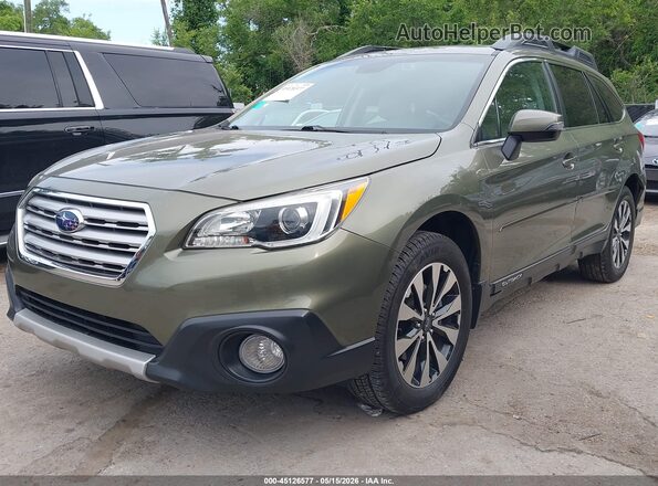 4S4BSANC2G3334076 2016 SUBARU OUTBACK Green Front left