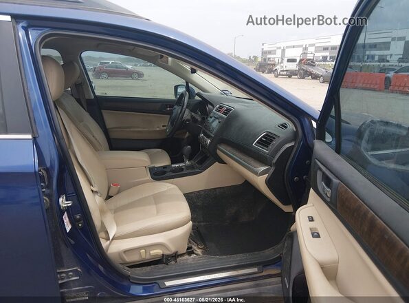 4S4BSANC2H3259798 2017 SUBARU OUTBACK Синий Вид салона спереди