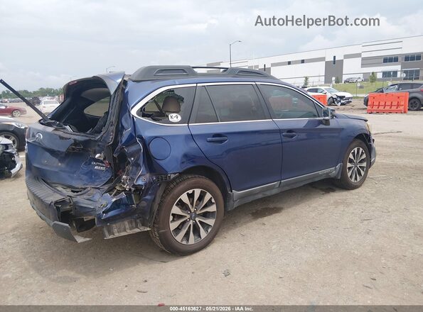 4S4BSANC2H3259798 2017 SUBARU OUTBACK Синий Задняя правая четверть