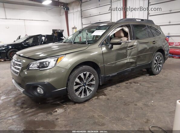 4S4BSANC7H3365258 2017 SUBARU OUTBACK Green წინა მარცხენა ხედი სამი მეოთხედიდან