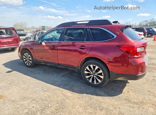 4S4BSANC8H3416184 2017 SUBARU OUTBACK Red Trasero izquierdo