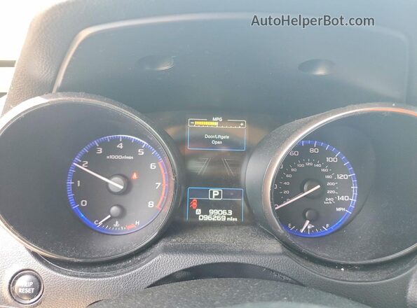 4S4BSANC8K3382108 2019 SUBARU OUTBACK Gray Вид щитка приладів
