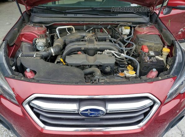 4S4BSANC9K3204675 2019 SUBARU OUTBACK Red უკანა სალონის ხედი