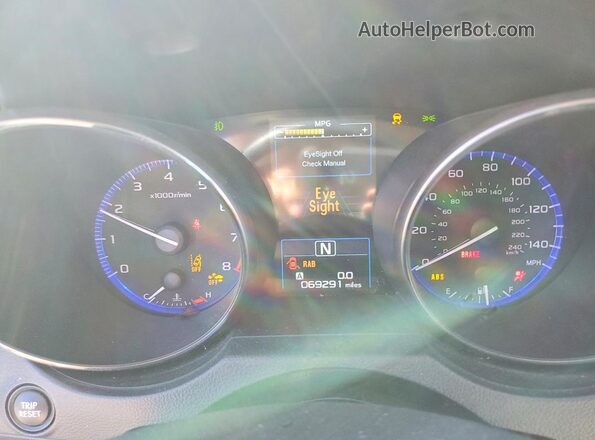4S4BSANCXK3266229 2019 SUBARU OUTBACK Silver Vista del cuadro de instrumentos