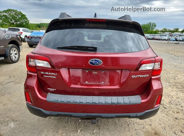 4S4BSBFC4G3322838 2016 SUBARU OUTBACK Burgundy Вид ззаду