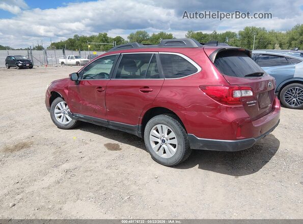 4S4BSBFC8G3232060 2016 SUBARU OUTBACK Red Задня ліва чверть