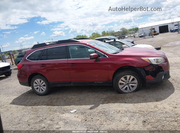 4S4BSBFC8G3232060 2016 SUBARU OUTBACK Red Вид задньої частини салону