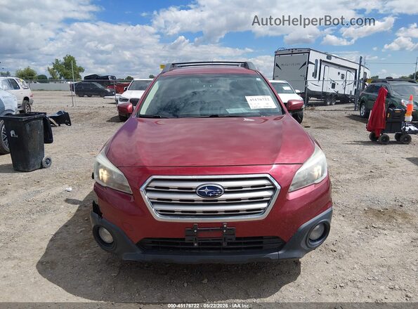 4S4BSBFC8G3232060 2016 SUBARU OUTBACK Red Вид щитка приладів