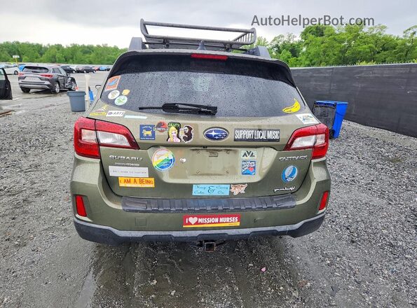 4S4BSBFCXG3237535 2016 SUBARU OUTBACK Зеленый Вид сзади
