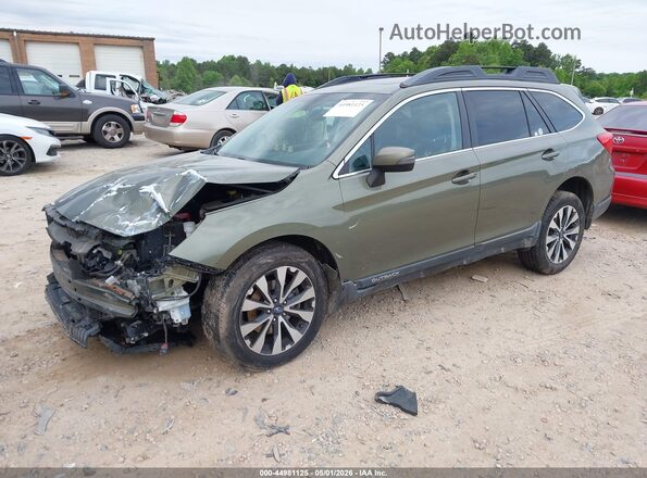 4S4BSENC7G3242291 2016 SUBARU OUTBACK Green წინა მარცხენა ხედი სამი მეოთხედიდან