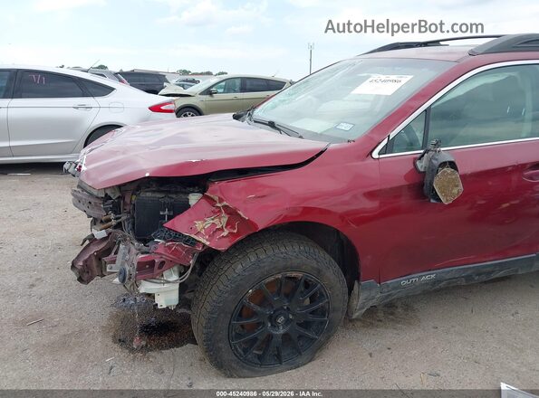 4S4BSENC7H3365025 2017 SUBARU OUTBACK Red Widok z przodu