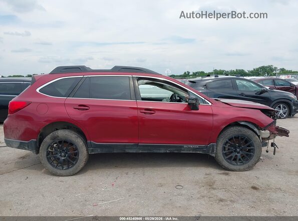 4S4BSENC7H3365025 2017 SUBARU OUTBACK Red Widok wnętrza z tyłu