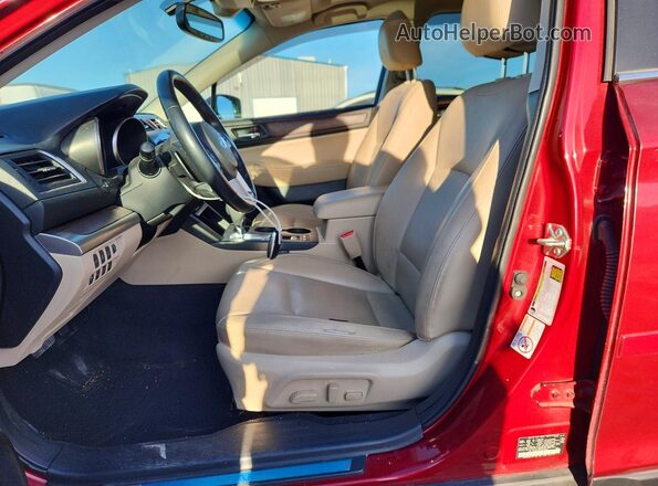 4S4BSENC9G3290620 2016 SUBARU OUTBACK Темно-бордовый Вид салона спереди