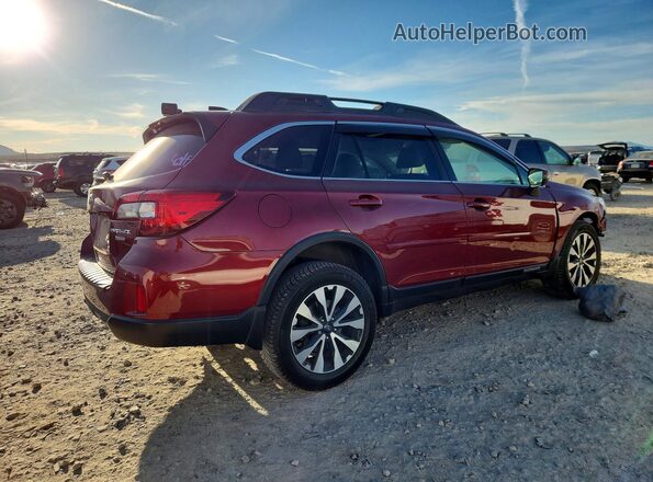 4S4BSENC9G3290620 2016 SUBARU OUTBACK Темно-бордовый Задняя правая четверть