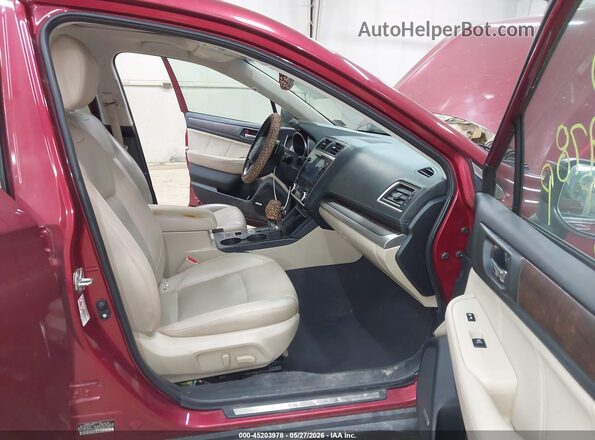 4S4BSENCXJ3393729 2018 SUBARU OUTBACK Красный Вид салона спереди