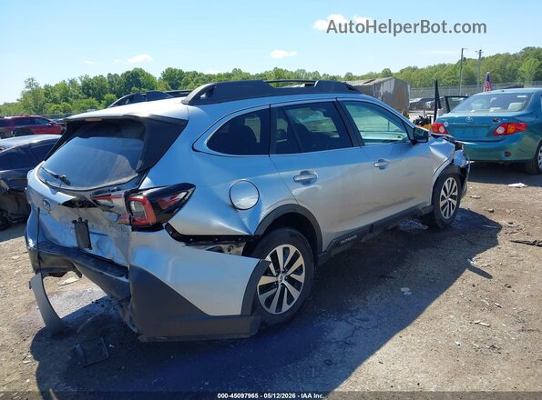 4S4BTACC0L3216876 2020 SUBARU OUTBACK Серебряный Задняя правая четверть